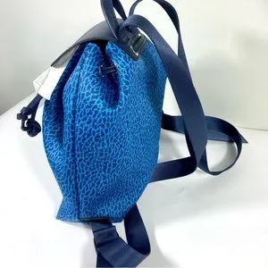 Longchamp Le Pliage Panther Print Backpack Blue Nylon Leather Longchamp Le Pliage Panther Leopard Print Small Leather-Trim  main image 2